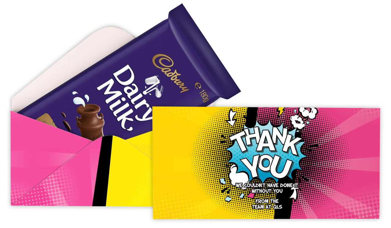 Fun Sunburst Thank You Cadbury Bar Box (Box Only)
