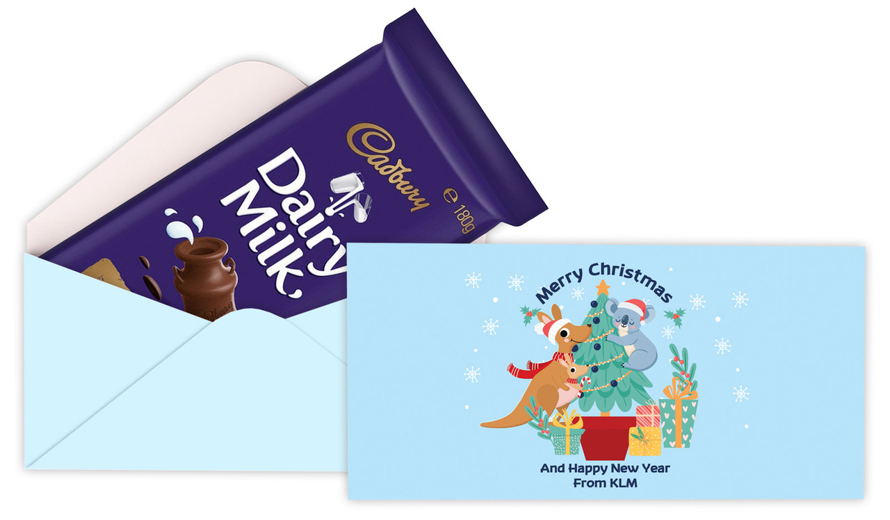 Aussie Animals Christmas Custom Cadbury Bar Box (Box Only)