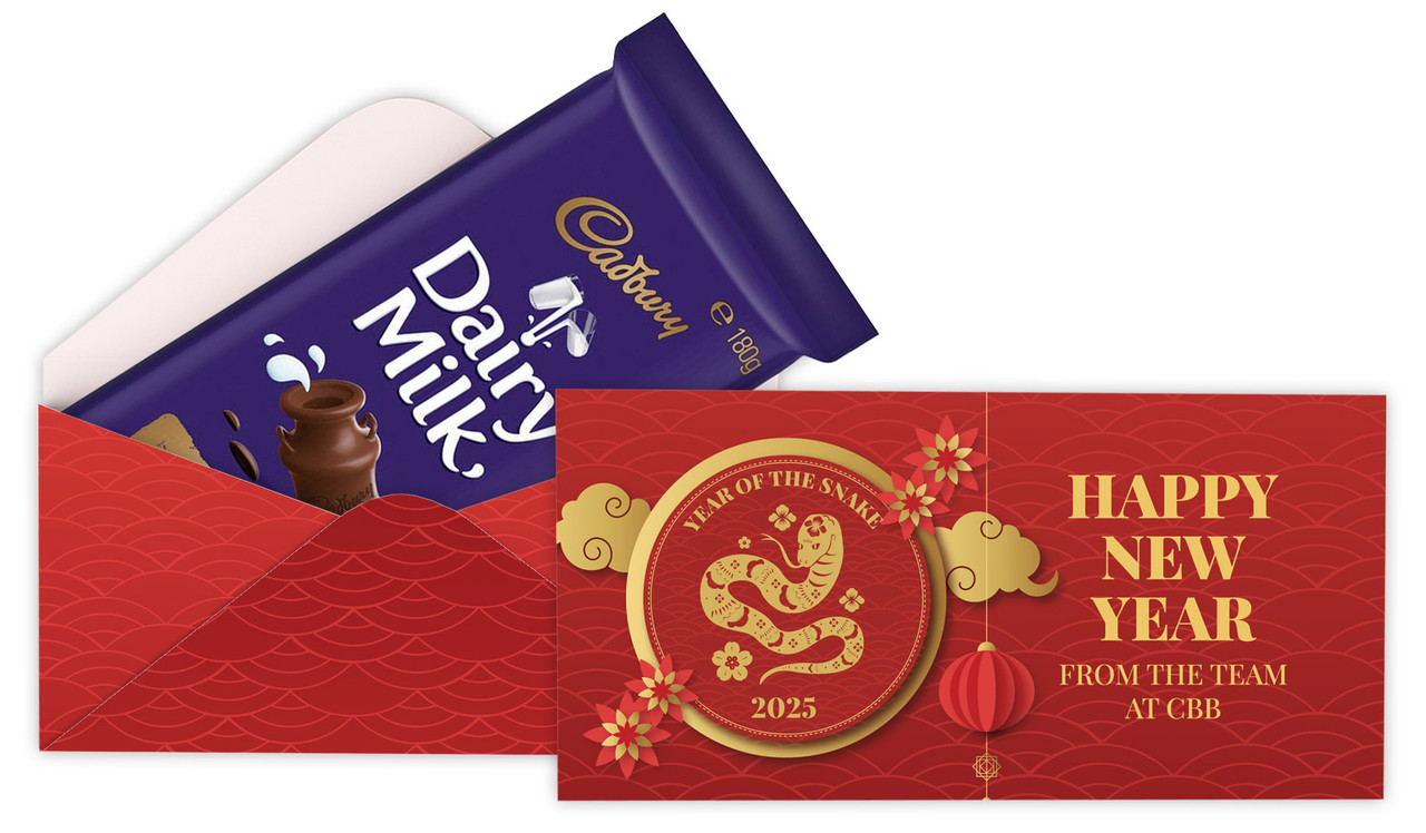 Gold Emblem Chinese New Year Personalised Cadbury Bar Box
