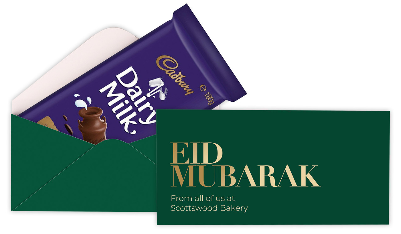 Simple Green Personalised Cadbury Bar Box (Box Only)
