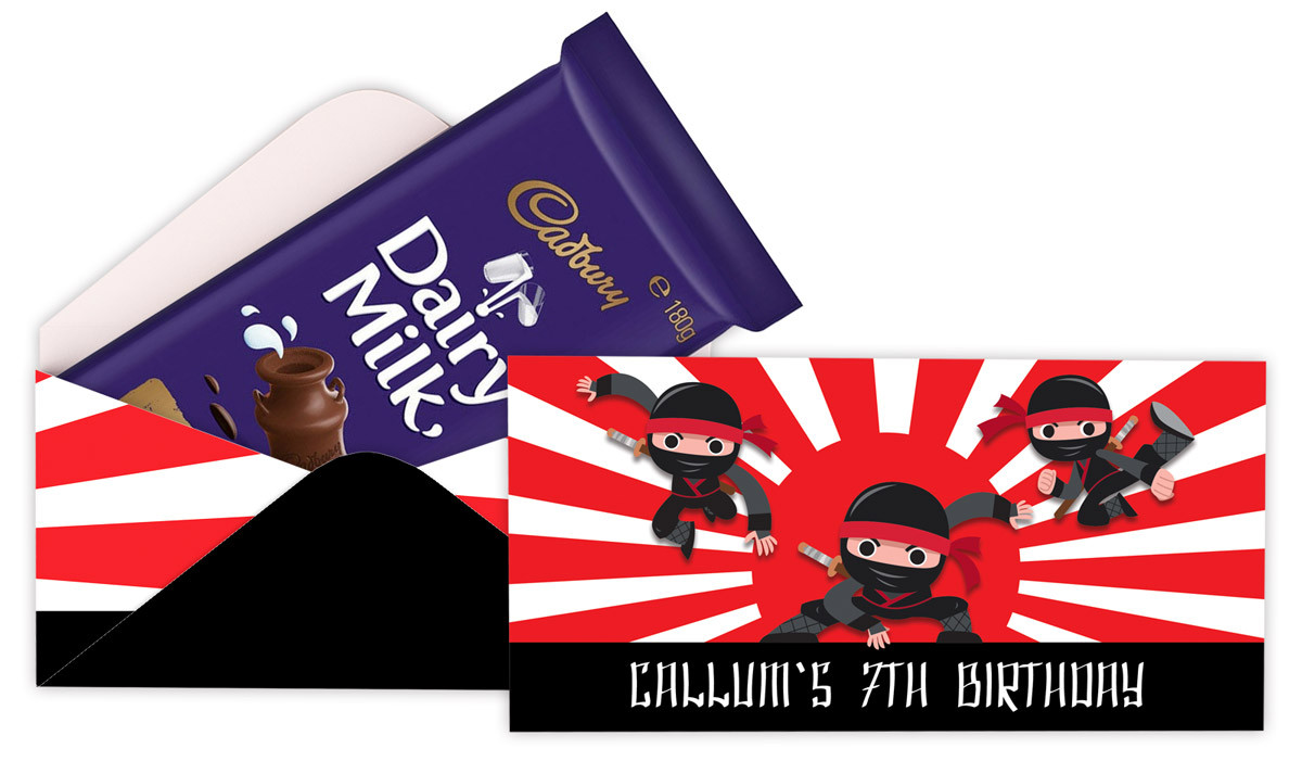Ninja Personalised Cadbury Bar Box (Box Only)