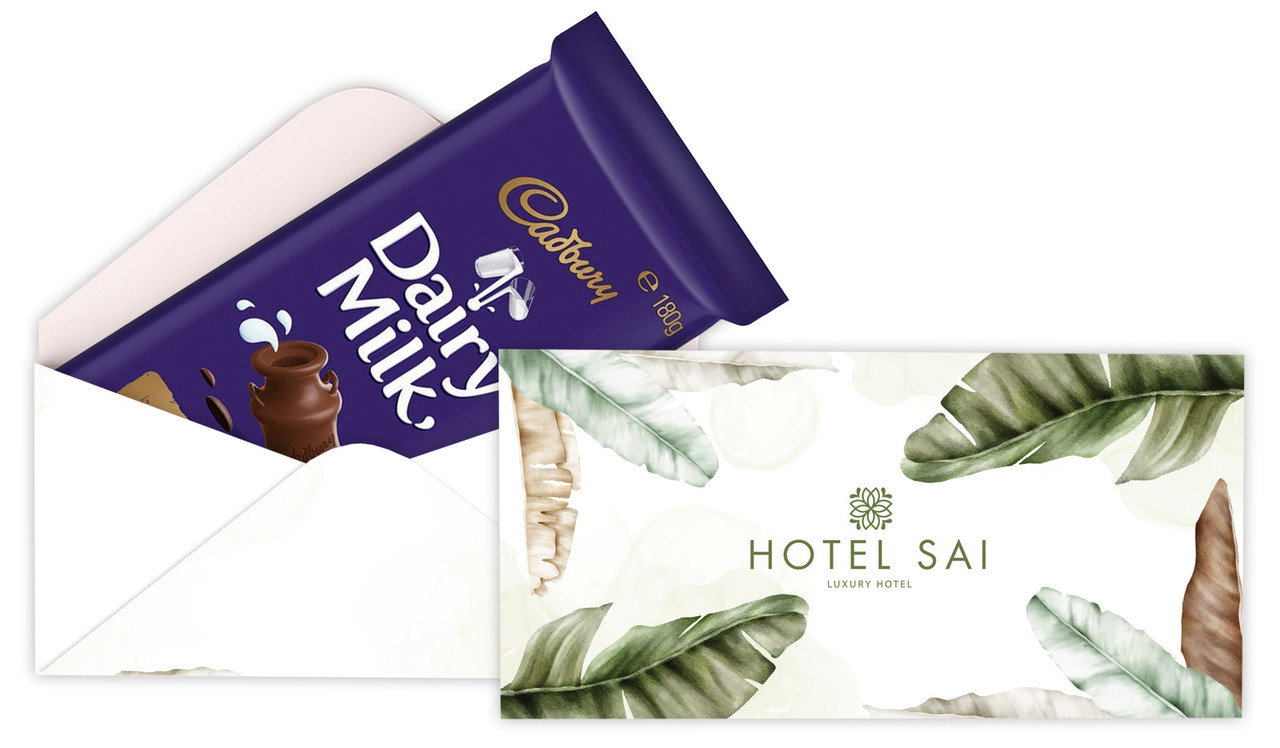 Tropical Watercolour Hospitality Branded Cadbury Bar Box (Box Only)