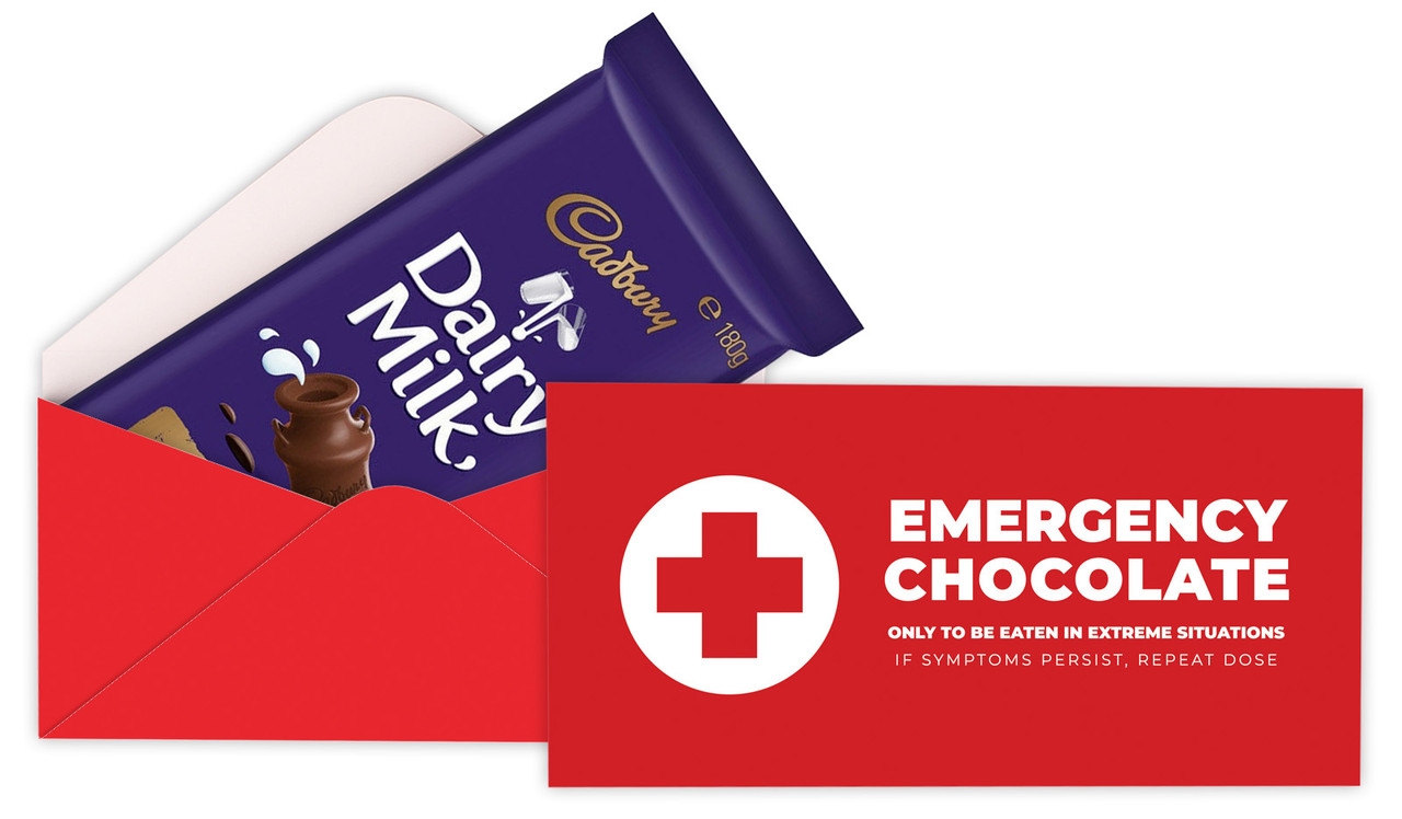Emergency Chocolate Personalised Cadbury Bar Box (Box Only)