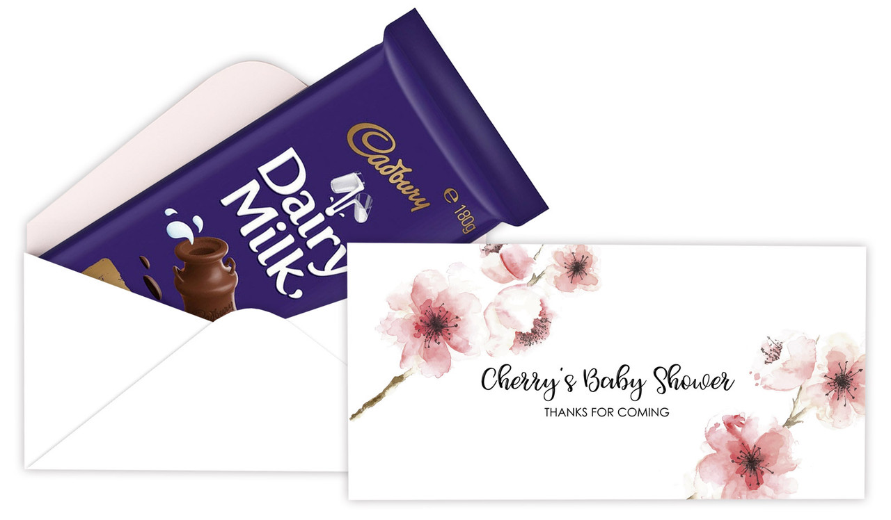 Cherry Blossoms Baby Shower Cadbury Bar Box (Box Only)