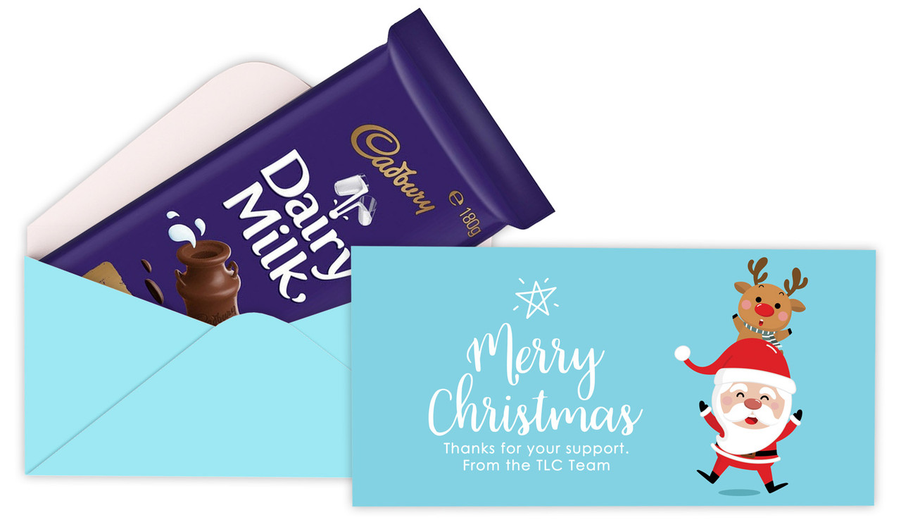 Piggy Back Custom Christmas Cadbury Bar Box (Box Only)