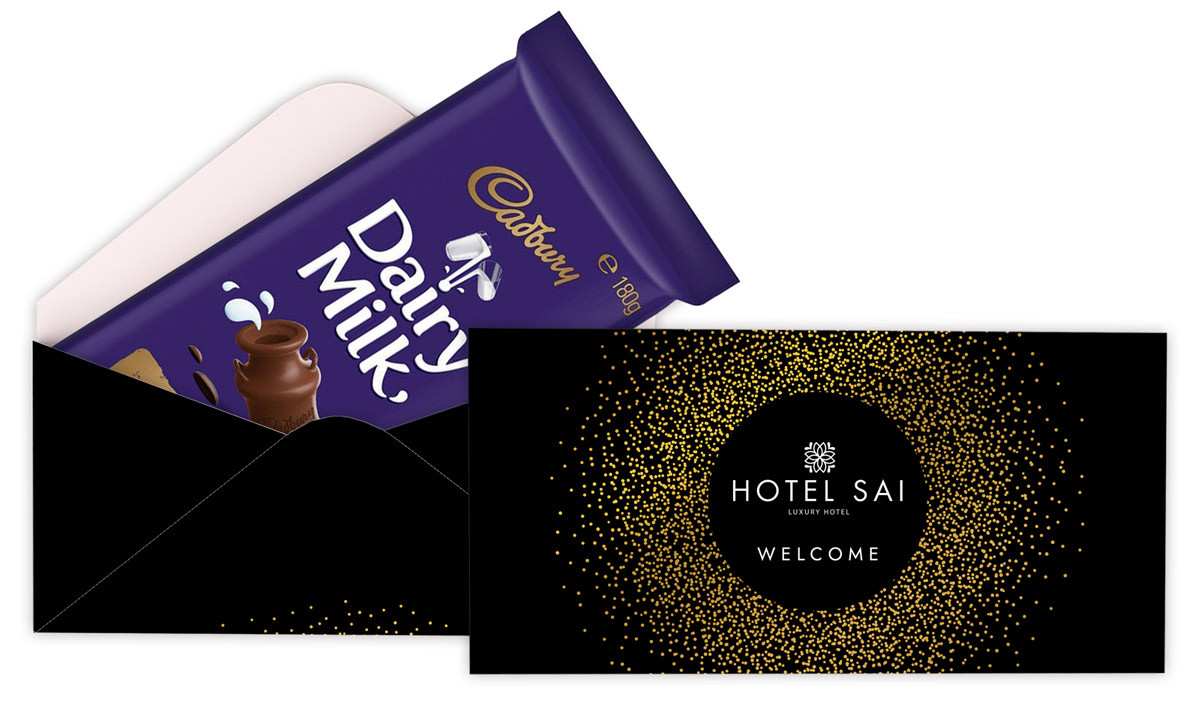 Confetti Centric Hospitality Branded Cadbury Bar Box