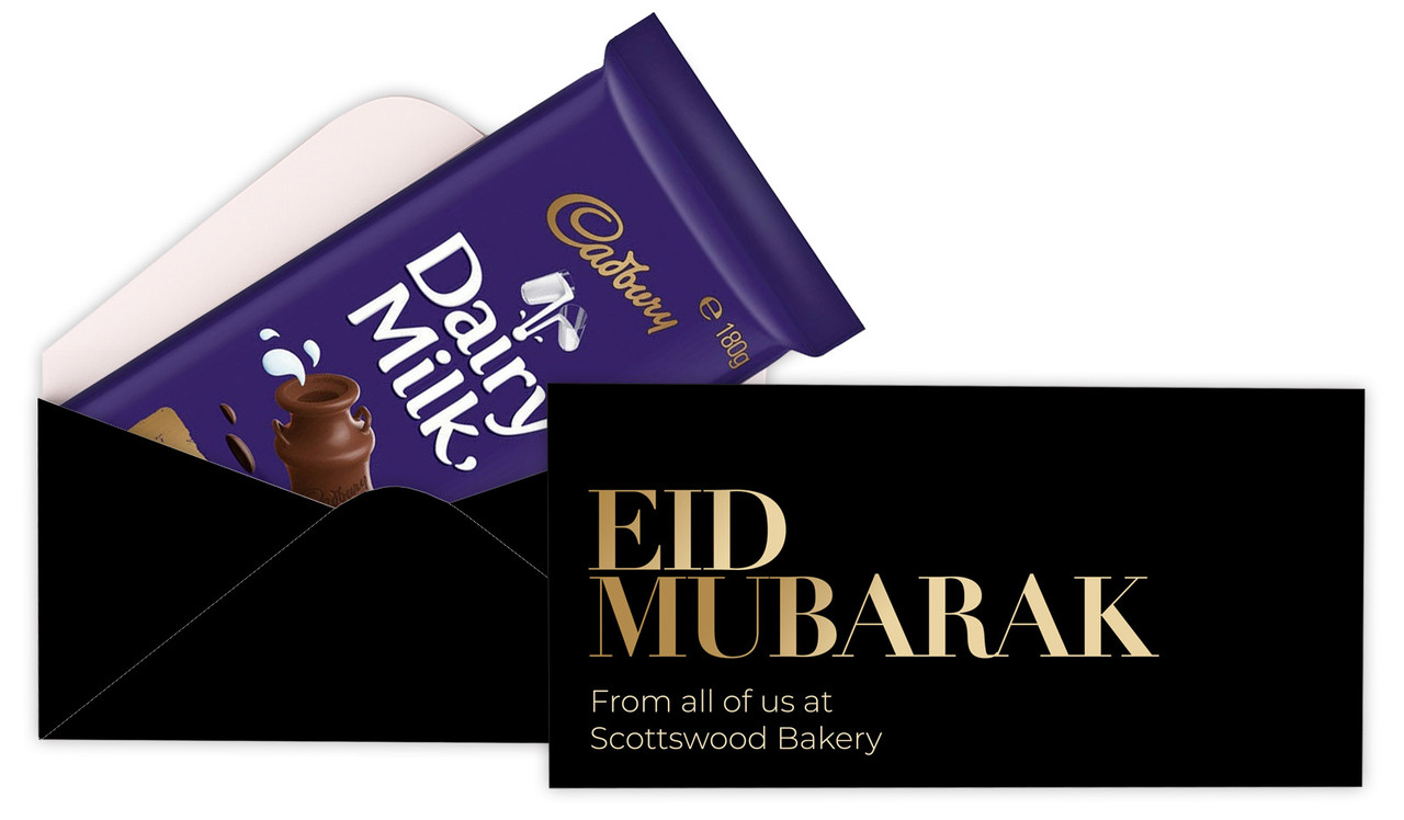 Black Personalised Cadbury Bar Box