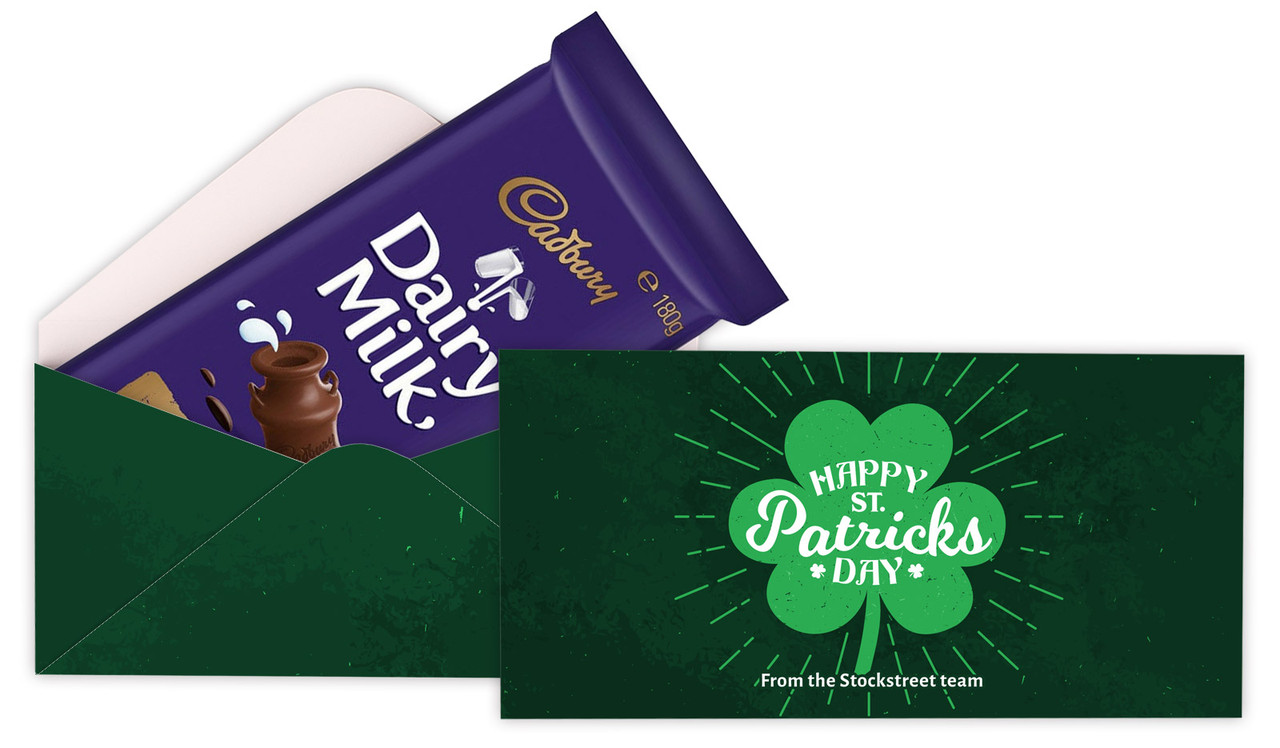 Shamrock Personalised St Patrick's Day Cadbury Bar Box (Box Only)