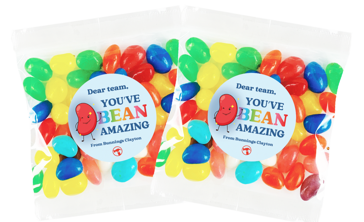 Fun ideas for branded Jelly Bean Bag 50g (Choice Of Colours)