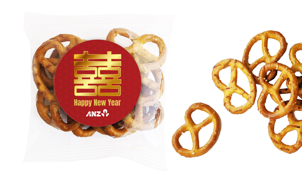 Double Happiness Chinese New Year Custom Pretzel Bags