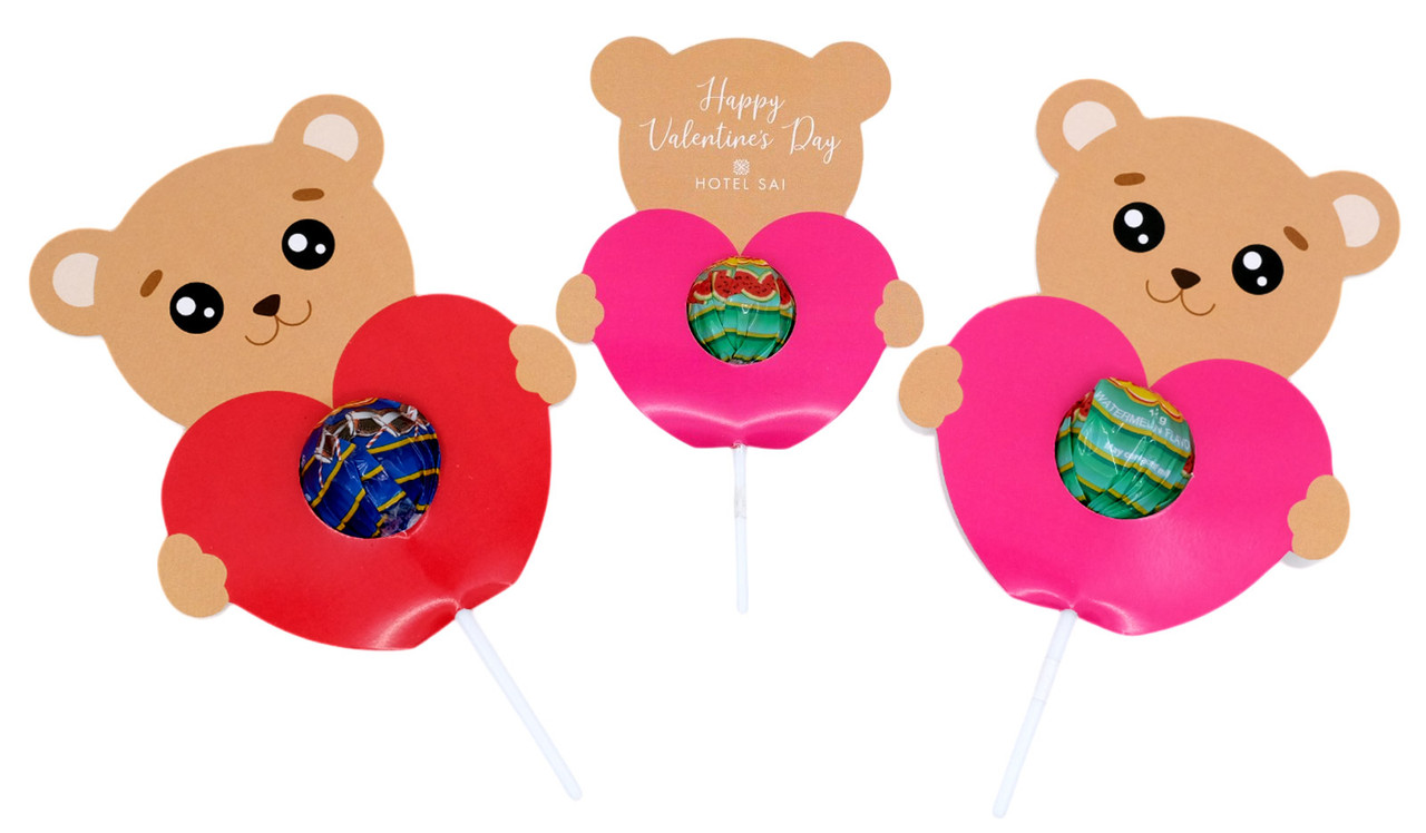 Teddy Bear Hugs Chupa Chups In Personalised Pop Holder