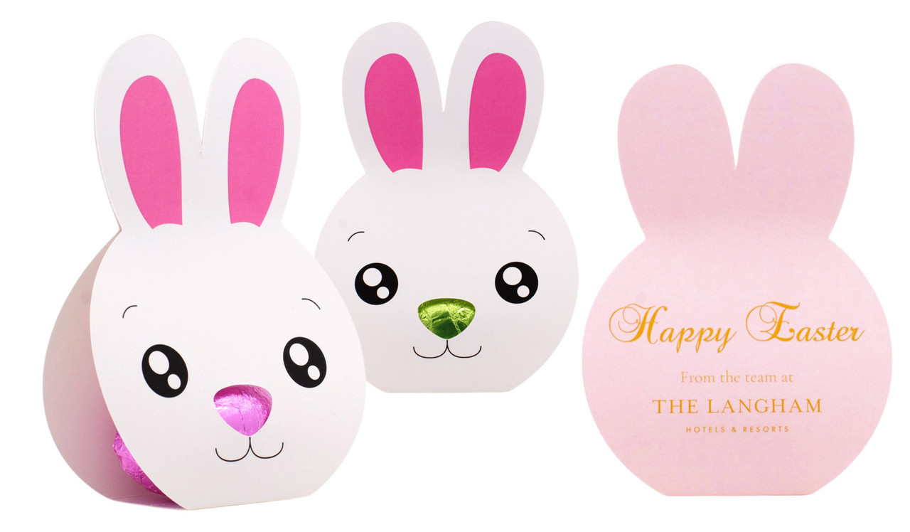 Bunny Fold Card With 14g Chocolate Egg