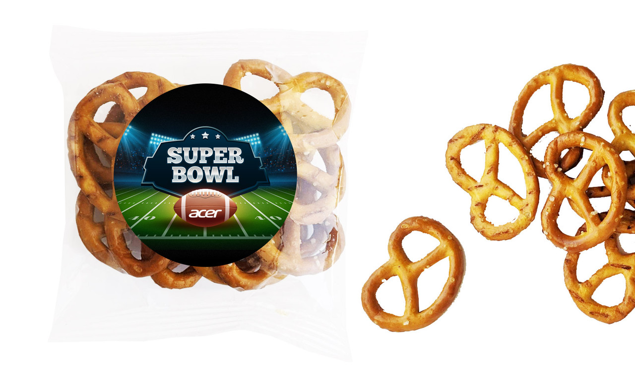 Branded Super Bowl Bag Of Pretzels