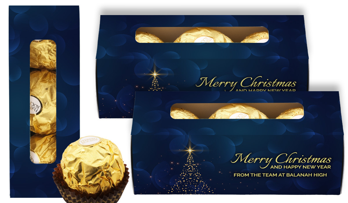 Blue Night Custom Christmas Ferrero Rocher Gift Box
