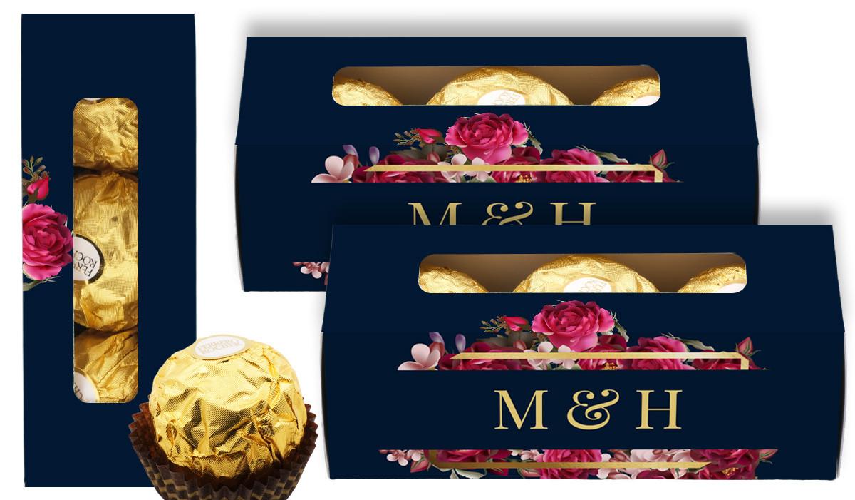 Bold Floral Personalised Ferrero Rocher Gift Box