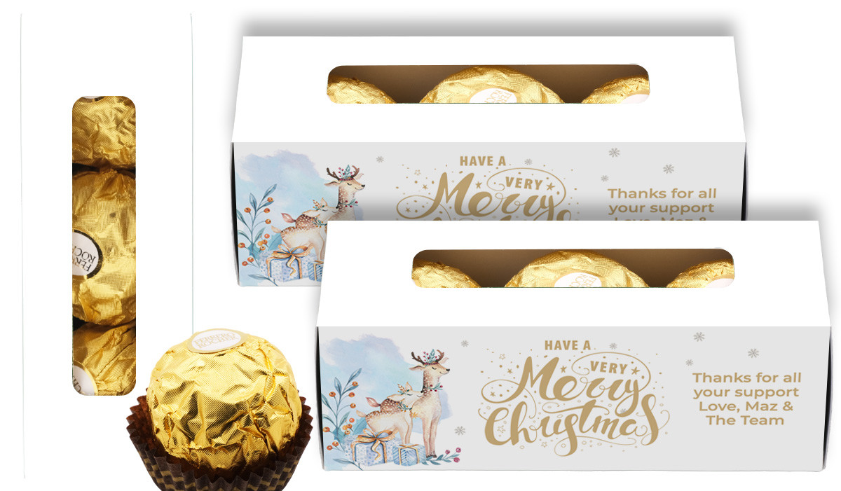 Deer Watercolour Custom Christmas Ferrero Rocher Gift Box