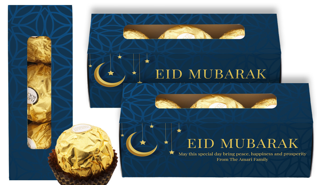 Moon on Navy Personalised Ferrero Rocher Gift Box