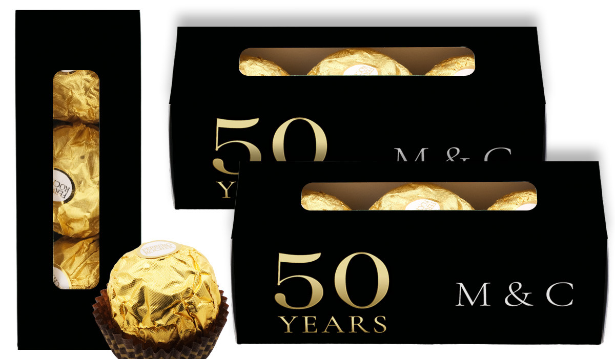 Big 50 Anniversary Personalised Ferrero Rocher Gift Box