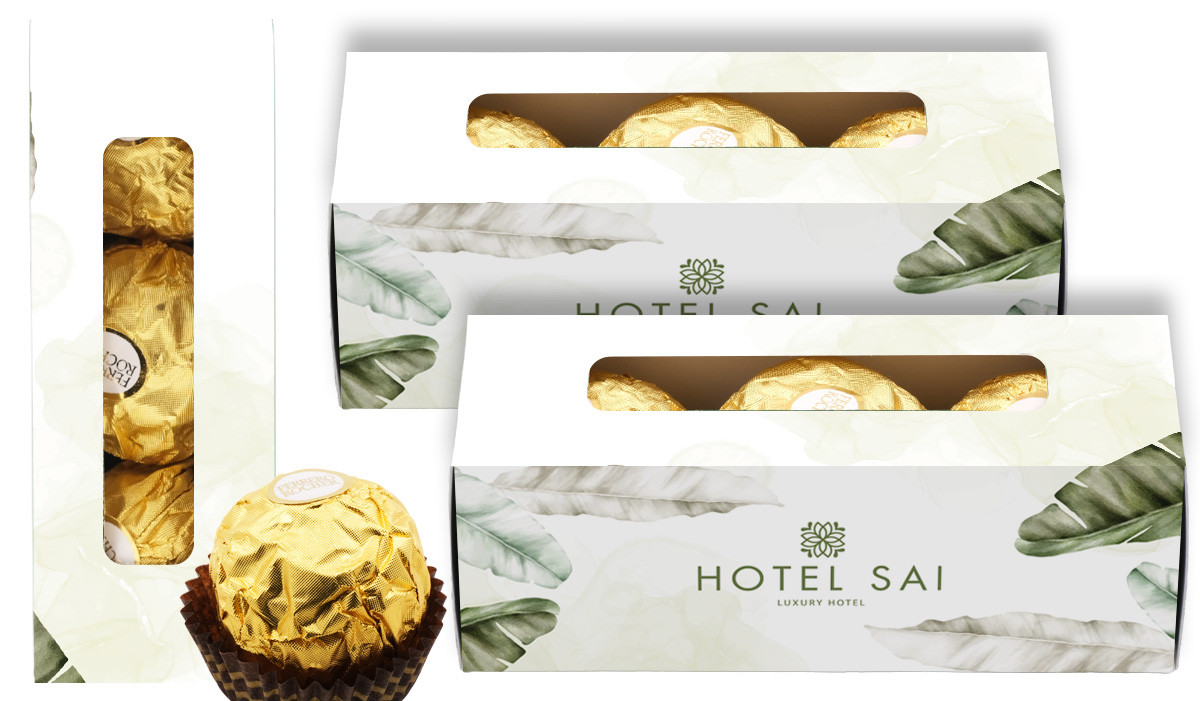 Tropical Watercolour Hospitality Branded Ferrero Rocher Gift Box