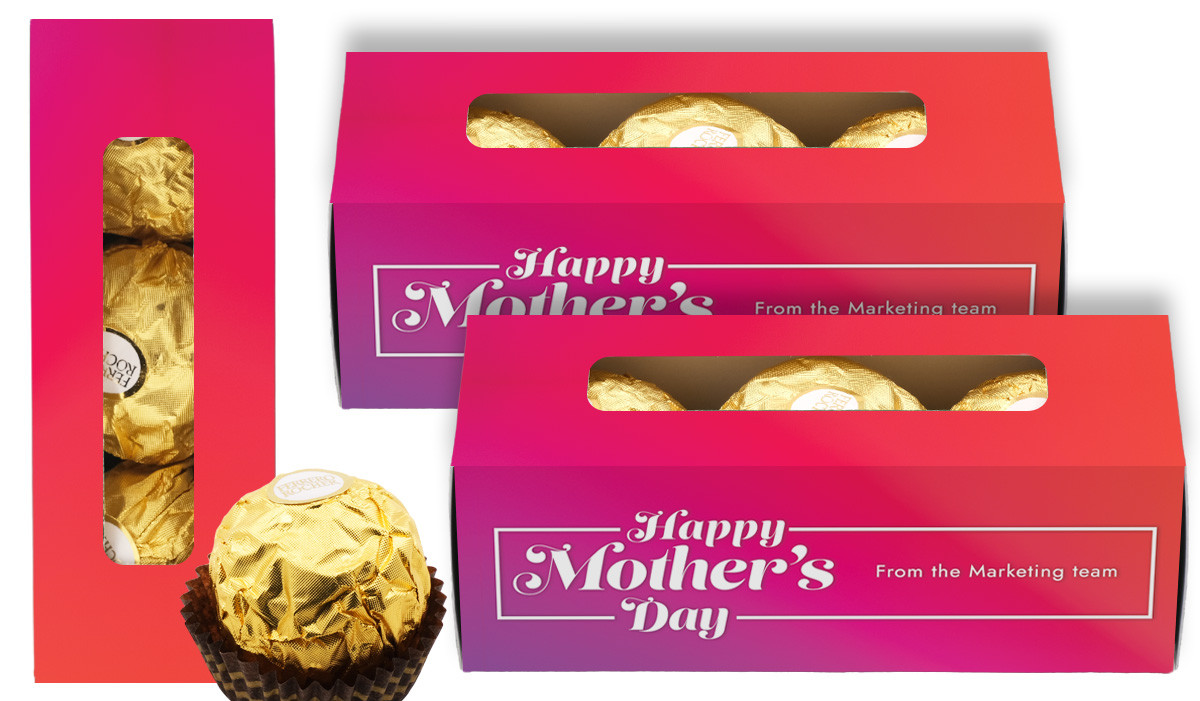 Pink And Purple Mother's Day Personalised Ferrero Rocher Gift Box