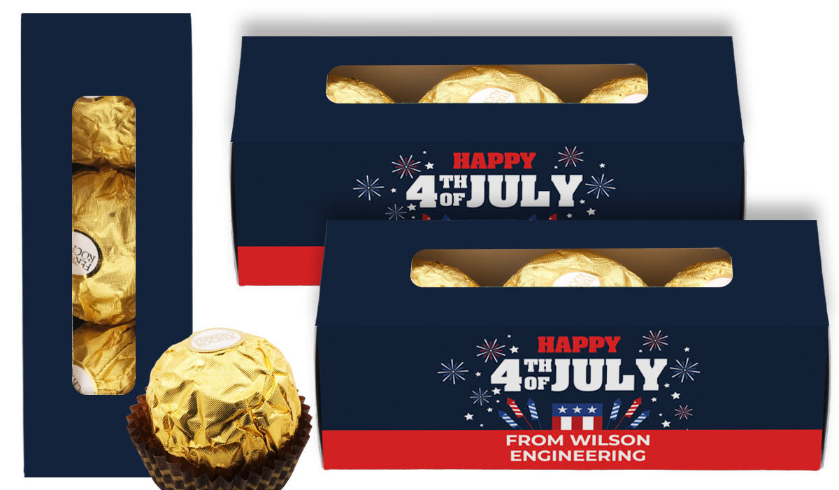4th Of July Personalised Ferrero Rocher Gift Box