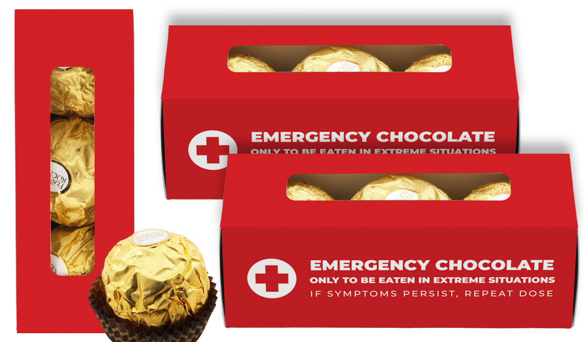 Emergency Chocolate Personalised Ferrero Rocher Gift Box