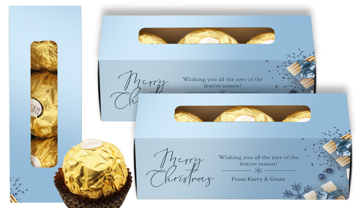 Baby Blue Christmas Custom Ferrero Rocher Gift Box