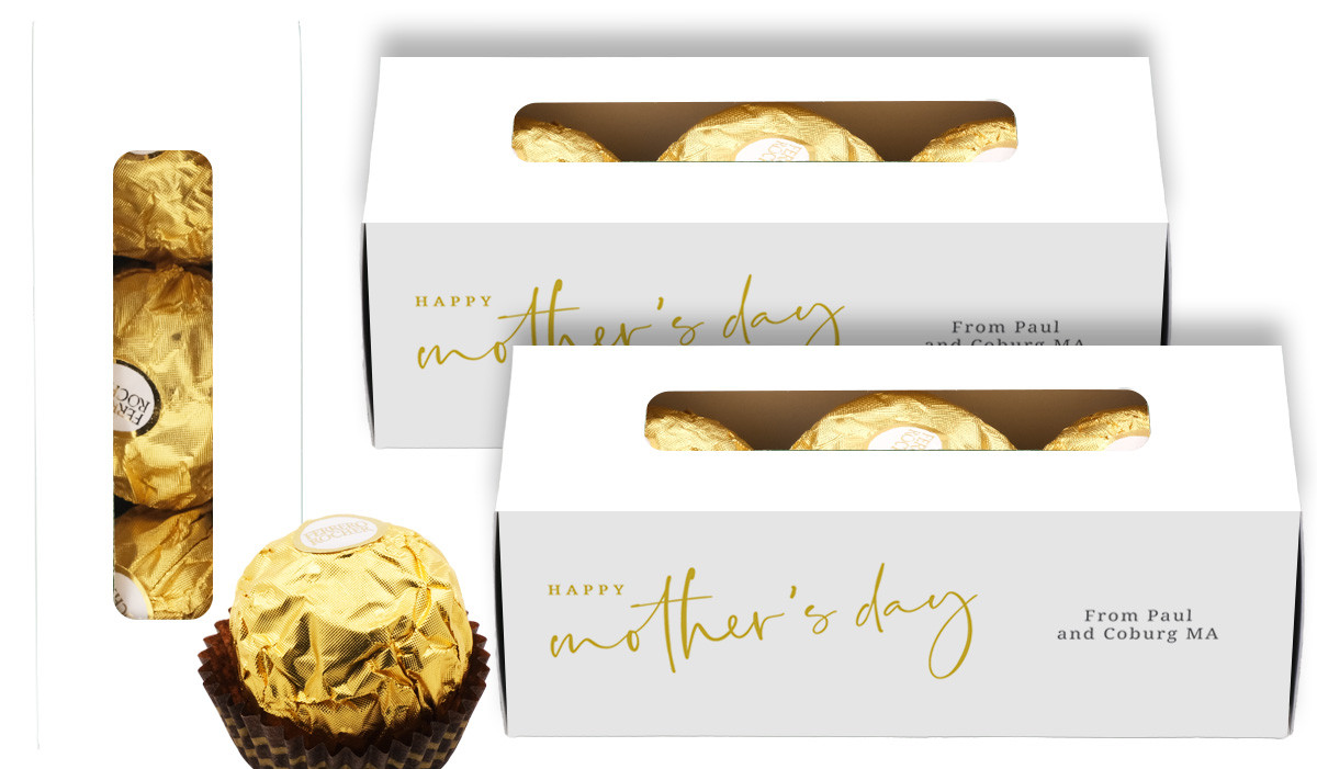 Classy Gold Cursive Mother's Day Personalised Ferrero Rocher Gift Box