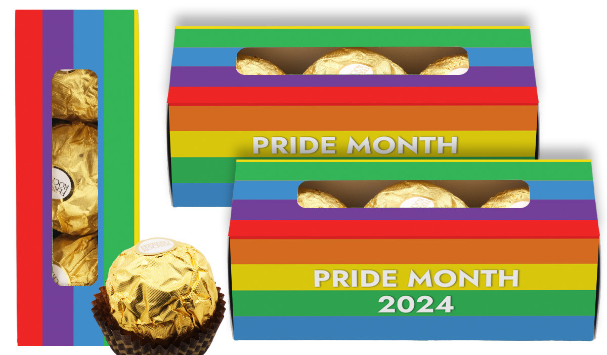 Simple Flag Pride Personalised Ferrero Rocher Gift Box