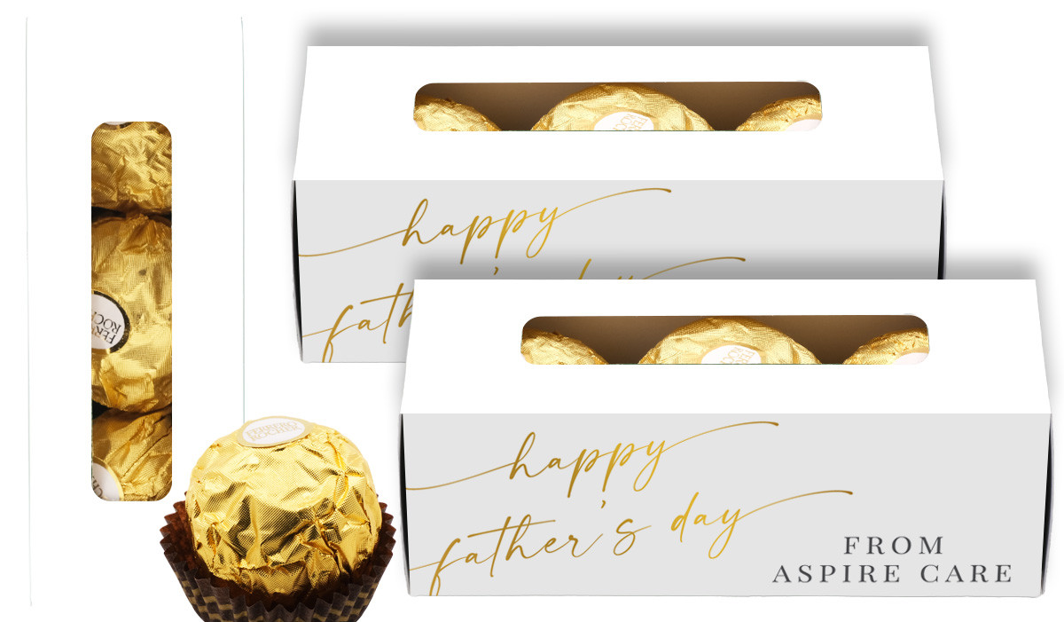 Golden Script Fathers Day Custom Ferrero Rocher Gift Box