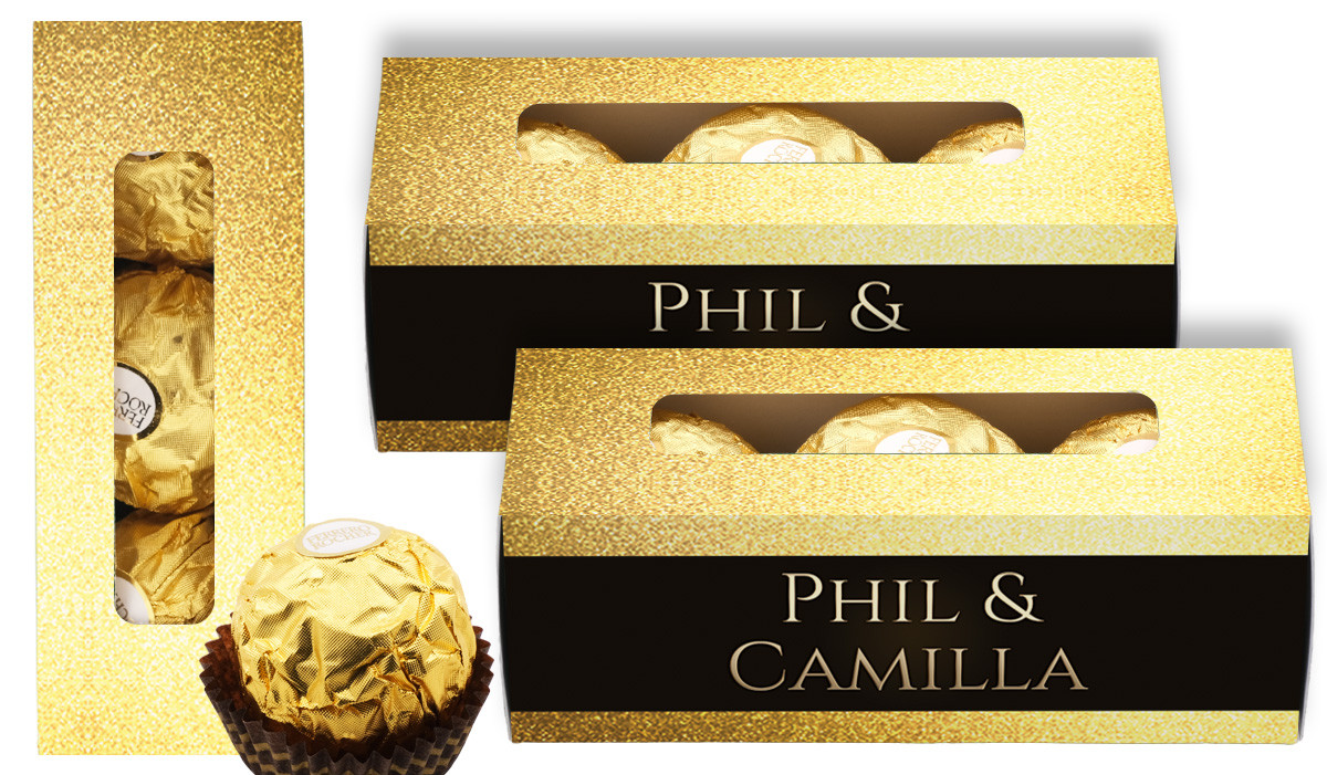 Solid Gold Personalised Ferrero Rocher Gift Box
