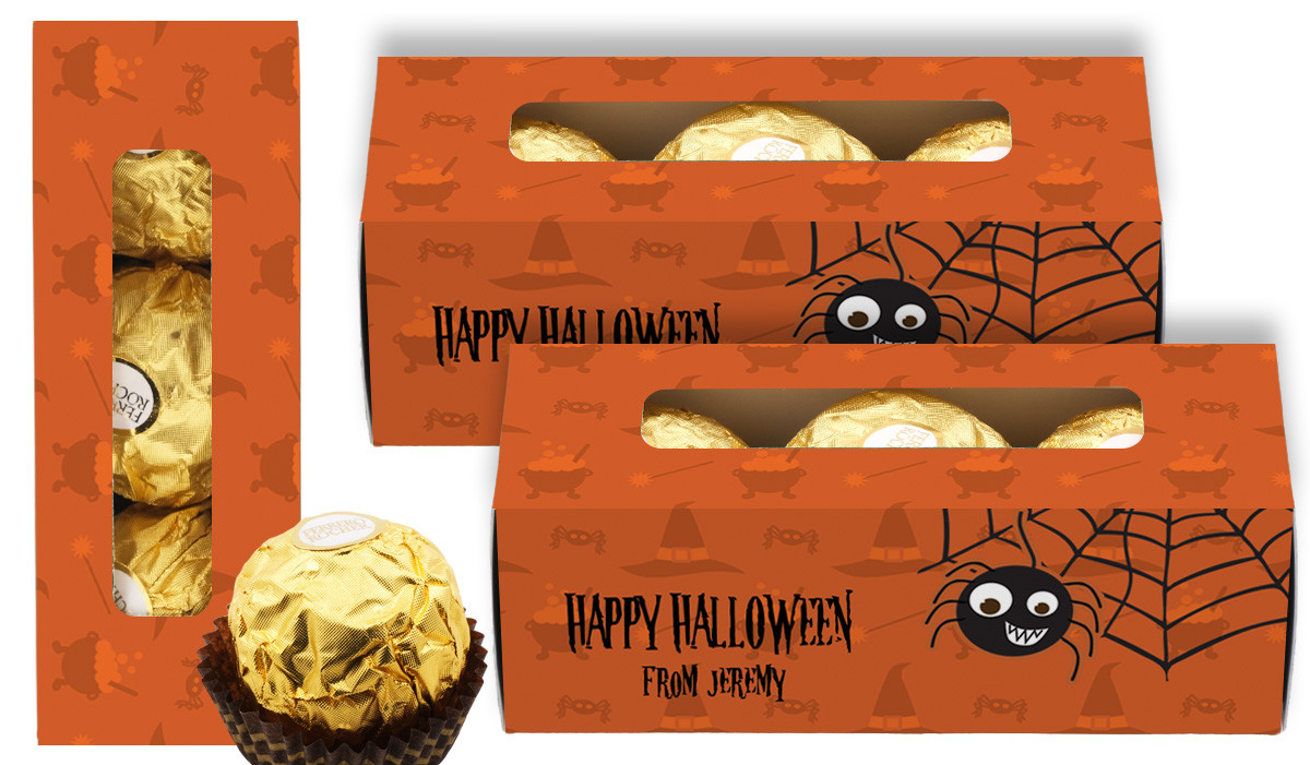 Spider Personalised Halloween Ferrero Rocher Gift Box