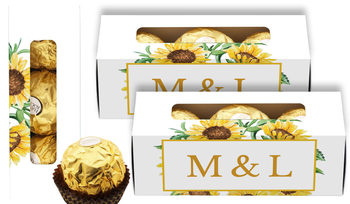 Sunflower Personalised Ferrero Rocher Gift Box
