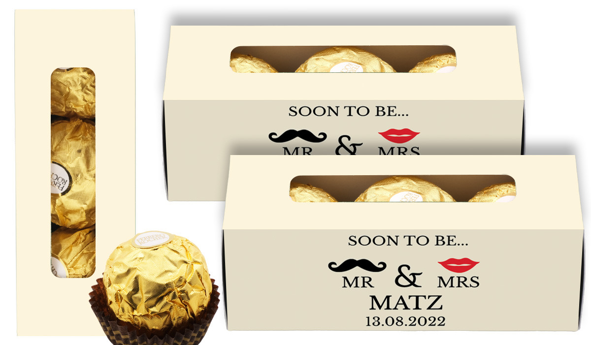 Mr And Mrs Engagement Personalised Ferrero Rocher Gift Box