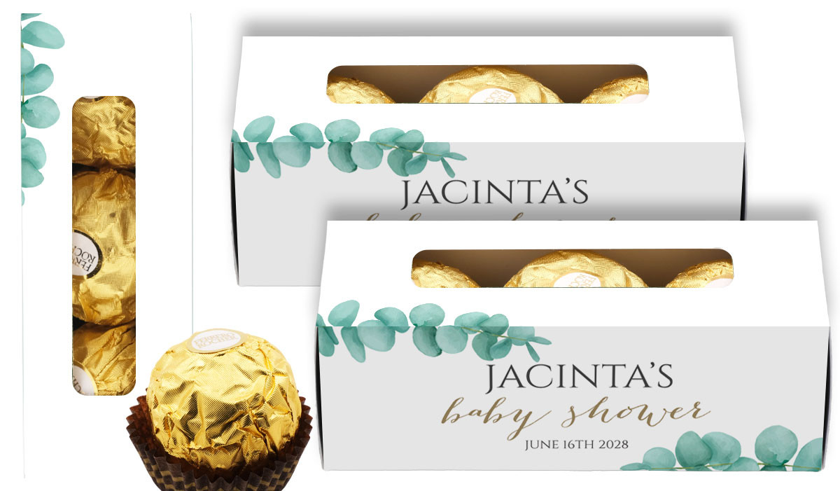 Eucalyptus Baby Shower Ferrero Rocher Gift Box