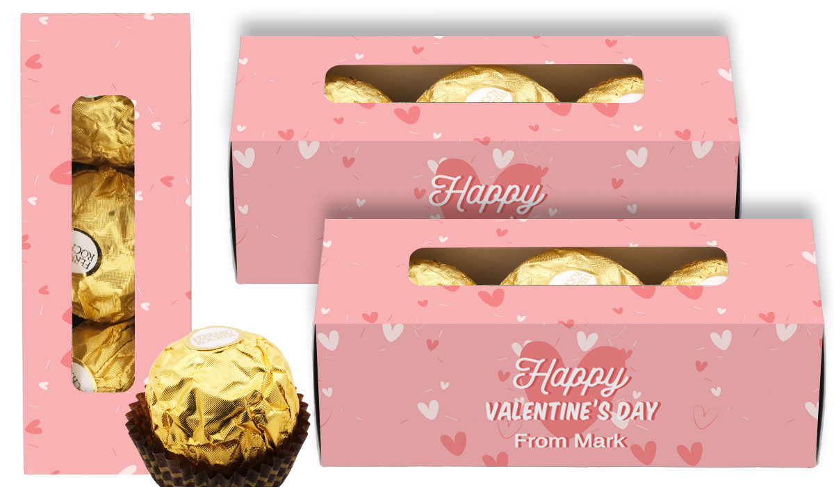 Fun Hearts Personalised Valentine's Day Ferrero Rocher Gift Box
