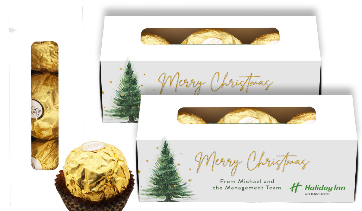 Simple Spruce Christmas Custom Ferrero Rocher Gift Box