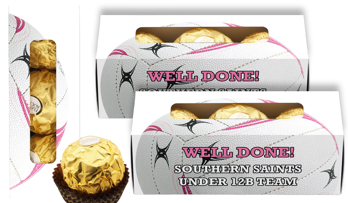 Netball Personalised Ferrero Rocher Gift Box