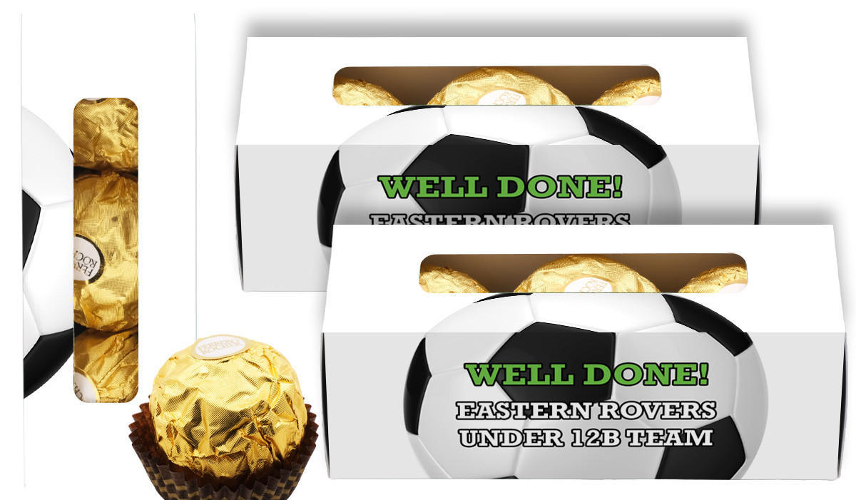 Soccer Personalised Ferrero Rocher Gift Box