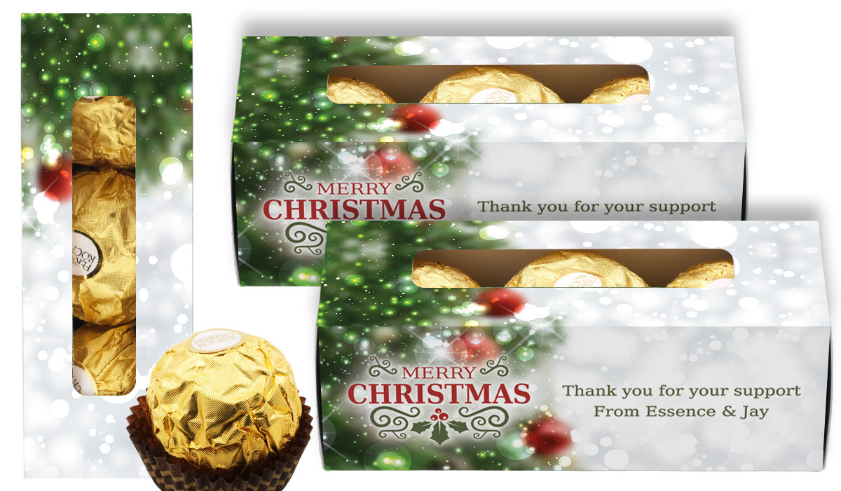 Bokeh Tree Custom Christmas Ferrero Rocher Gift Box