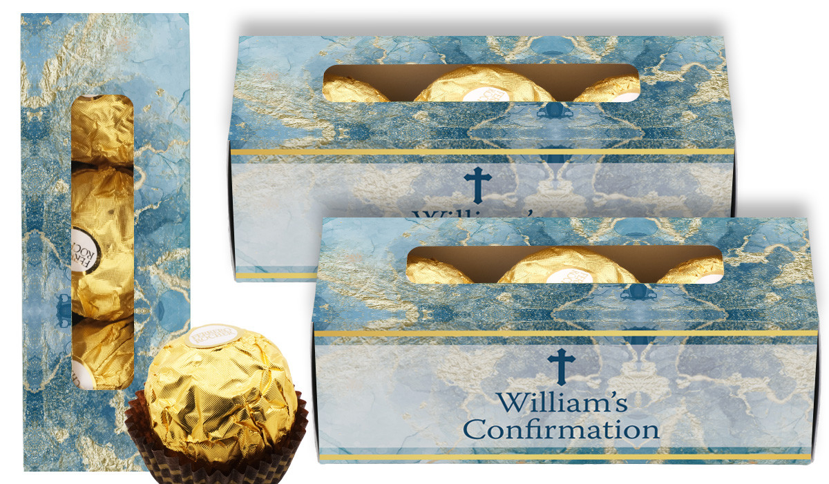 Abstract Background Confirmation Personalised Ferrero Rocher Gift Box