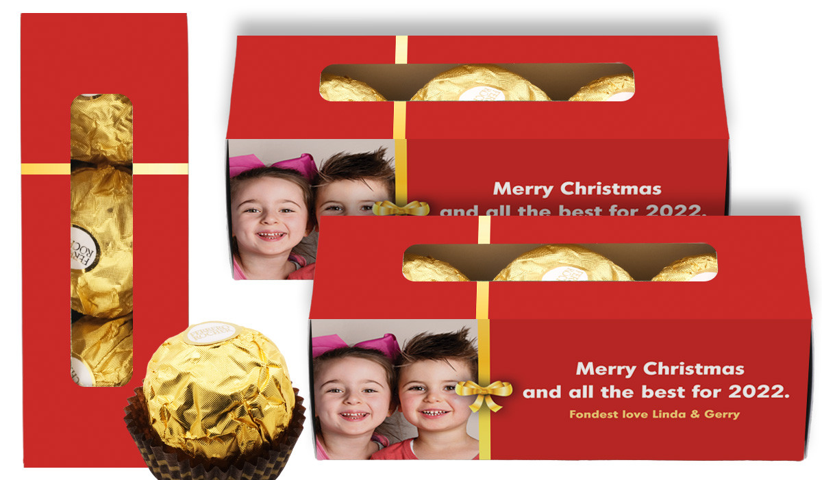 Add A Photo Christmas Personalised Ferrero Rocher Gift Box