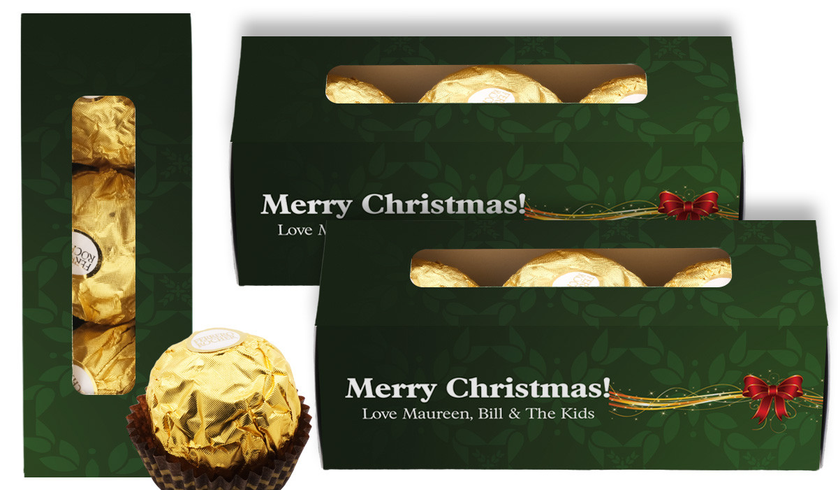 Christmas Bow Personalised Ferrero Rocher Gift Box