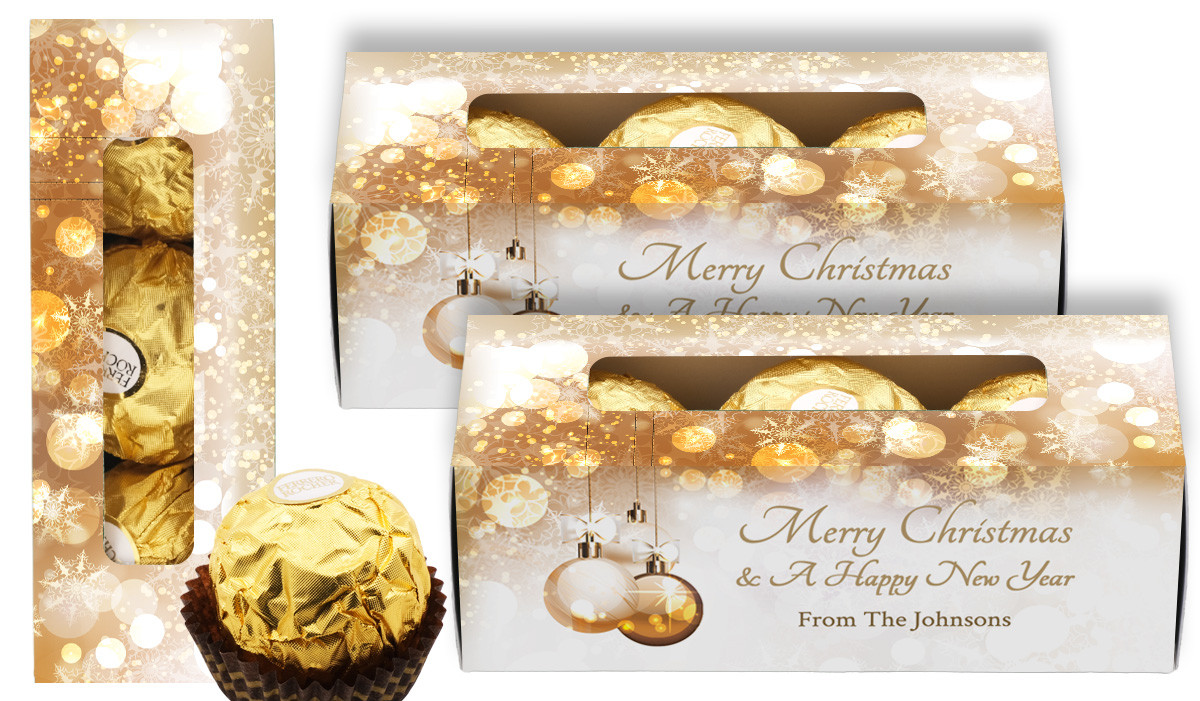 Bronze Baubles Christmas Ferrero Rocher Gift Box