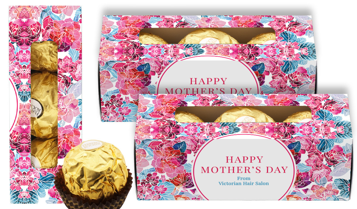 Seamless Floral Mother's Day Personalised Ferrero Rocher Gift Box