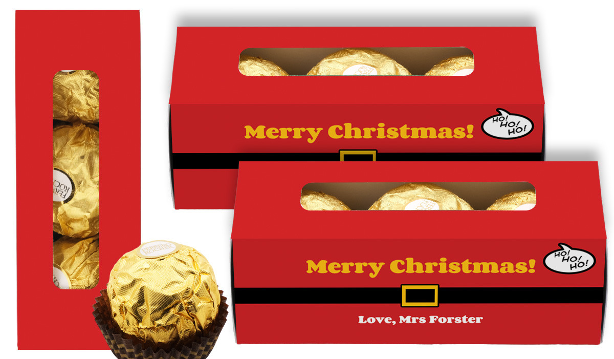 Santa Belt Personalised Ferrero Rocher Gift Box