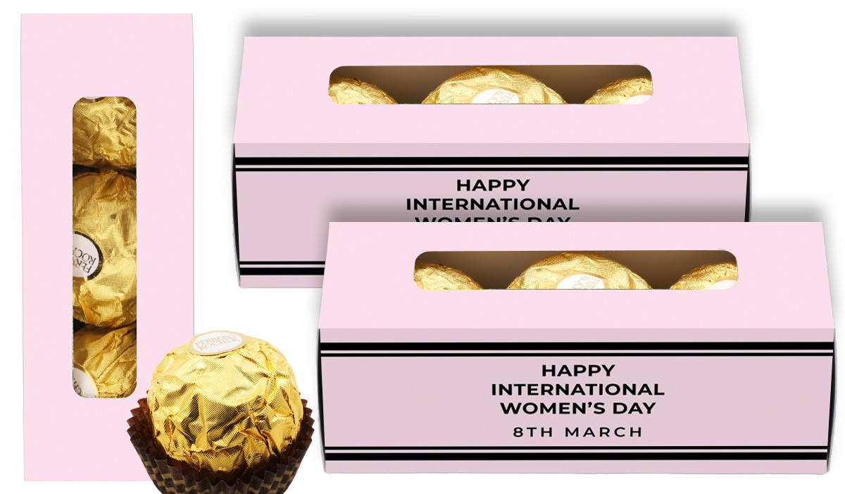 Chic Personalised Womens Day Ferrero Rocher Gift Box