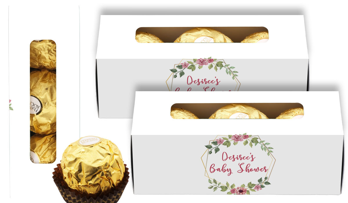 Floral Hexagons Baby Shower Ferrero Rocher Gift Box