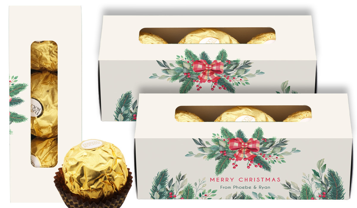 Country Style Christmas Custom Ferrero Rocher Gift Box