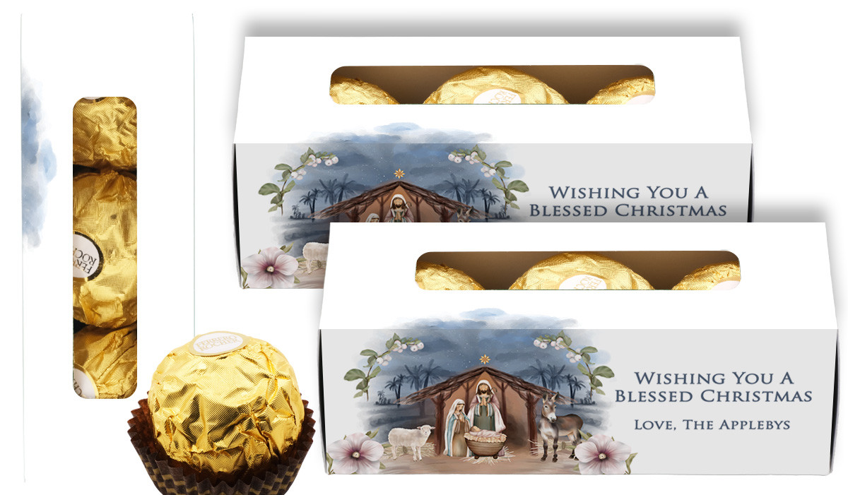 Nativity Scene Christmas Custom Ferrero Rocher Gift Box